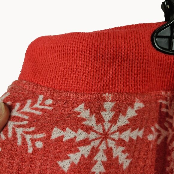 Joyspun Pajama Pants Womens 2X Red/White Christmas Pattern Waffle Knit Tapered - Picture 5 of 11